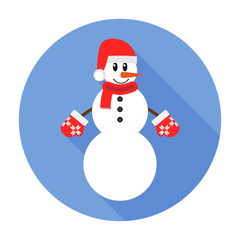 Snowman Icon flat