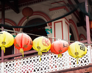 Chinese lanterns in the chinese district of Singapore