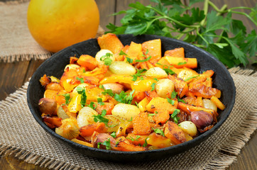 Pumpkin stew with vegetables