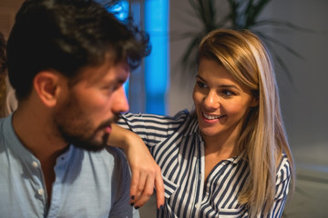 Naklejka premium Smiling woman