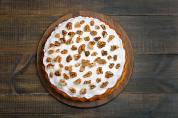 Appetizing homemade carrot cake