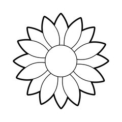 flower natural floral season icon vector illustration