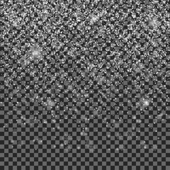 Vector falling snowflake for your winter design. Snowfall for Christmas decoration.