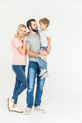 happy parents with son