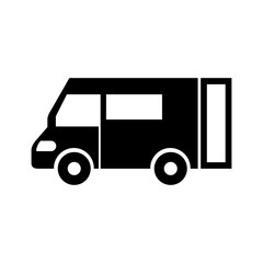 truck icon delivery van service transport business vector illustration