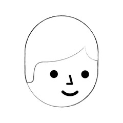 Fototapeta premium cartoon man face character employee avatar vector illustration