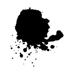 Abstract black ink blot background. Vector illustration. Grunge texture for cards and flyers design. A model for the creation of digital brushes