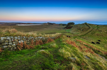 Cuddy's Crag on Hadrian's Wall in Northumberland, England