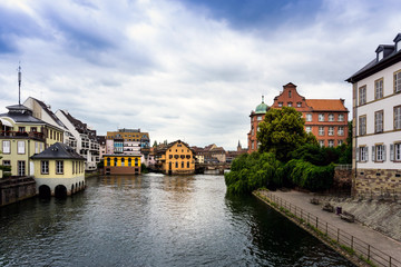 Beautiful view of ancient buildings at Strasbourg, Alsace, France