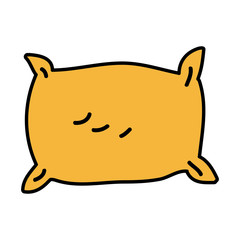 pillow silhouette isolated icon vector illustration design