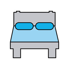 bed silhouette isolated icon vector illustration design