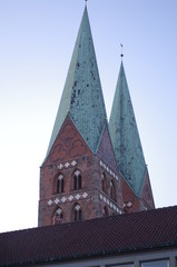 Obraz premium Lübeck リューベックの夕暮れ