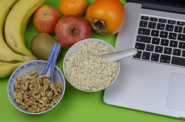 Comida saludable y trabajo