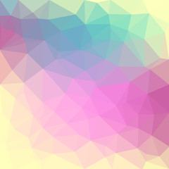 Light pastel color vector Low poly crystal background. Polygon design pattern. Low poly illustration background.