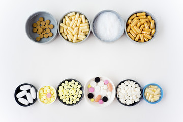 A lot of colorful pills