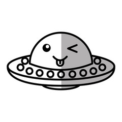 unidentified flying object comic character vector illustration design