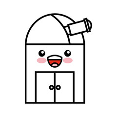 astronomical Observatory comic character vector illustration design