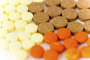 A lot of colorful pills