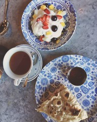 Indian breakfast in Edinburgh