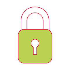security data information technology padlock button vector illustration