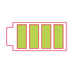 battery icon with full power charged electric vector illustration