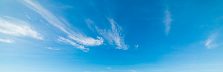 Cirrus clouds and blue sky