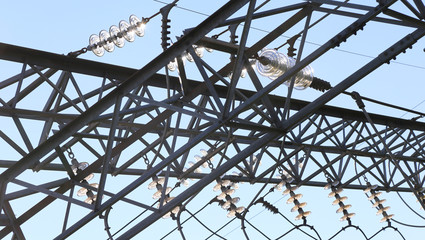 metal cage inside a power plant for the production of electricit