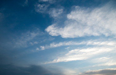 clouds on sky in the evening