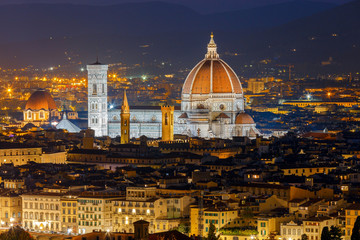 Florence. Duomo at night.