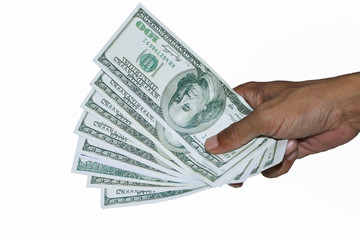 Soft focus and blurred rotating US banknotes