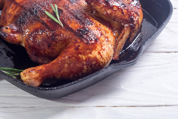 Grilled chicken background