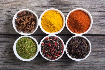 Keuken spatwand met foto Colection of indian spices © whitestorm