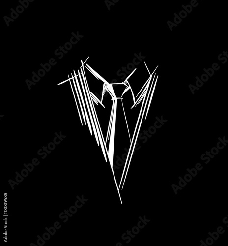 Tie Logo Strokes Necktie Icon Part Of Men S Clothing In