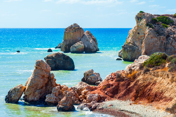 Fototapeta premium Aphrodite's rock, Petra tou Romiou, Cyprus