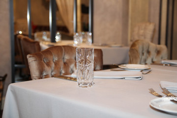 Luxury restaurant table