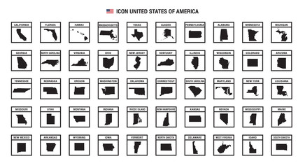 The Icon map State of USA