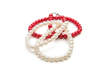 pearl necklace isolated