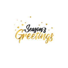 Origami gold lettering of Season s Greetings
