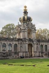 Fototapeta premium Dresden,Geramany, November 3, 2017 - Dresden's Zwinger palace beautiful baroque architecture. It was built in 1709 during the reign of Augustus the Strong.Geramany.