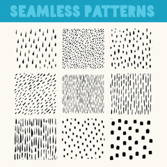 Materiał do szycia Collection of Hand Drawn vector textures