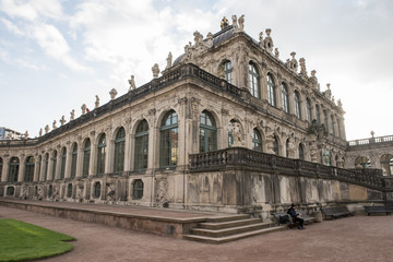 Obraz premium Dresden,Geramany, November 3, 2017 - Dresden's Zwinger palace beautiful baroque architecture. It was built in 1709 during the reign of Augustus the Strong.Geramany.