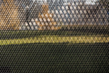Background texture of the metal mesh fence