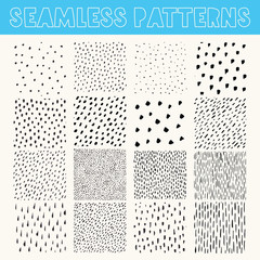 Materiał do szycia Collection of Hand Drawn vector textures