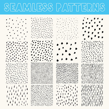 Collection of Hand Drawn vector textures