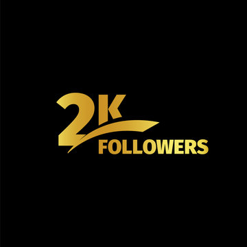Stylish strict design, number of subscribers in social networks, the anniversary vector illustration set. My followers logo collection. Large vector set of gold numbers and letters online communities