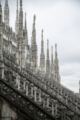 The roof of the Milan Cathedral, Italy