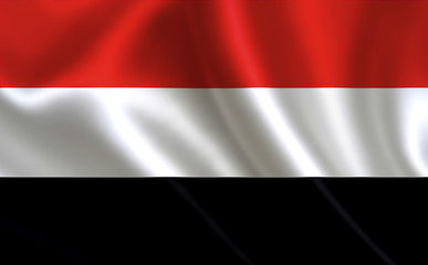 Yemen flag. A series of "Flags of the world." (The country - Yemen flag) 
