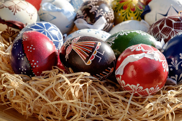 Easter eggs in the nest