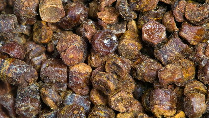 Propolis granules texture, bee product