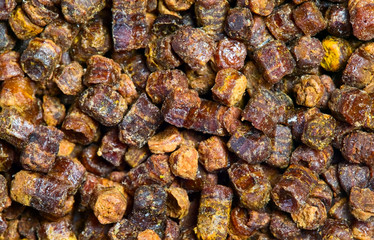 Propolis granules texture, bee product